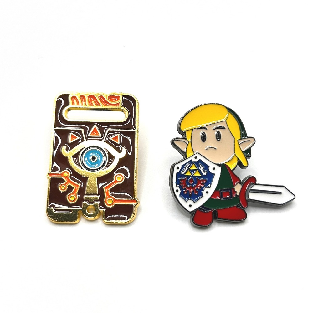 Link Zelda & Sheikah Slate Enamel Pin Set Unisex OS Multi Game Merch